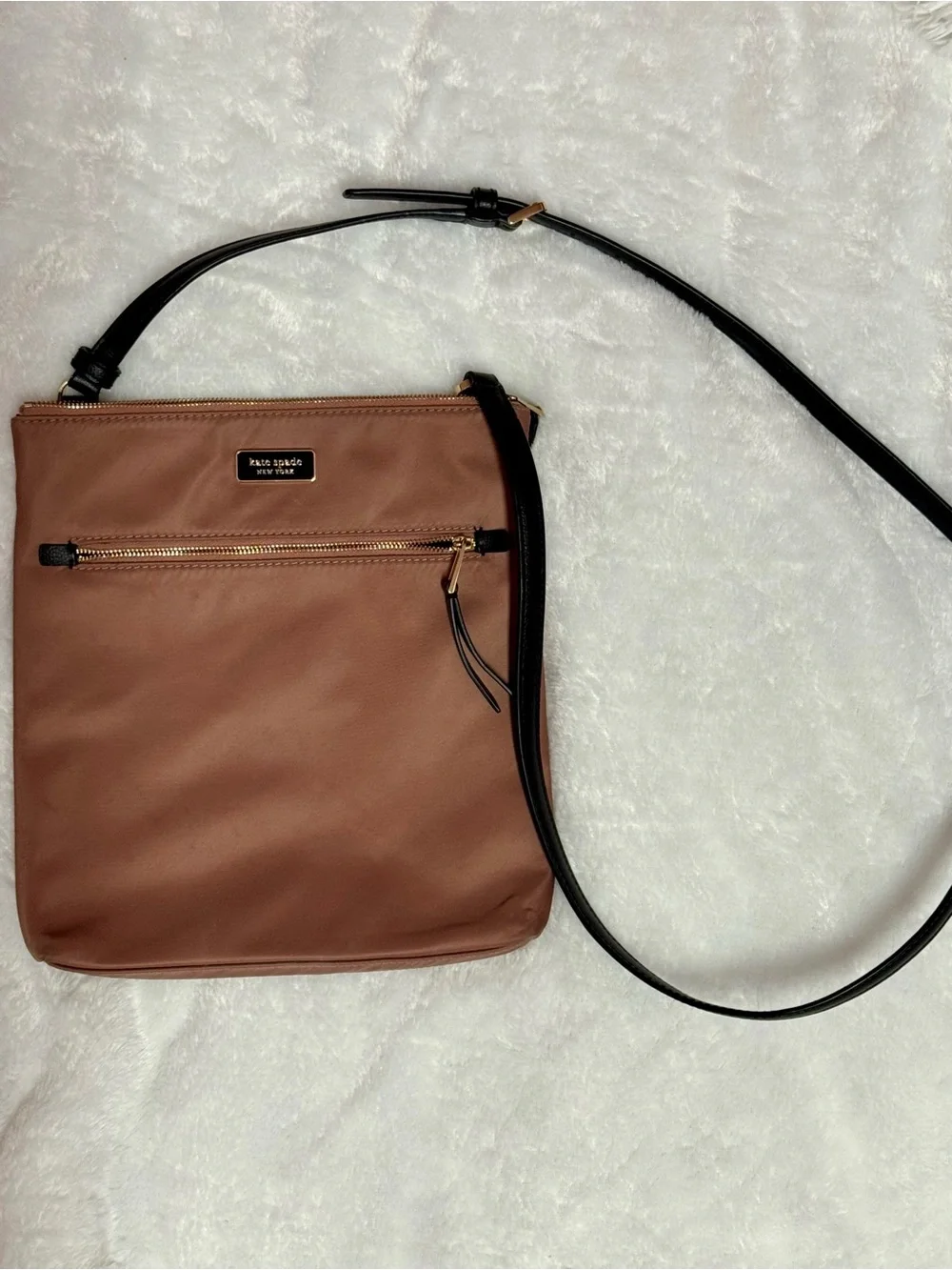 kate spade Rose Crossbody Messenger Bag with Black Strap